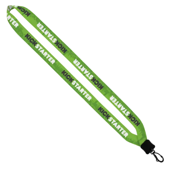 3/4" Dye-Sublimated Lanyard with Plastic Clamshell and Plastic Swivel Snap