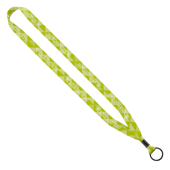 5/8" Tubular Lanyard with Metal Crimp & Metal Split-Ring