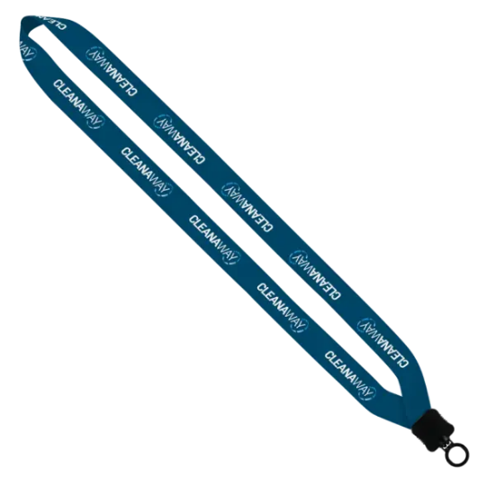 3/4" rPET Dye-Sublimated Lanyard with Plastic Clamshell and O-Ring