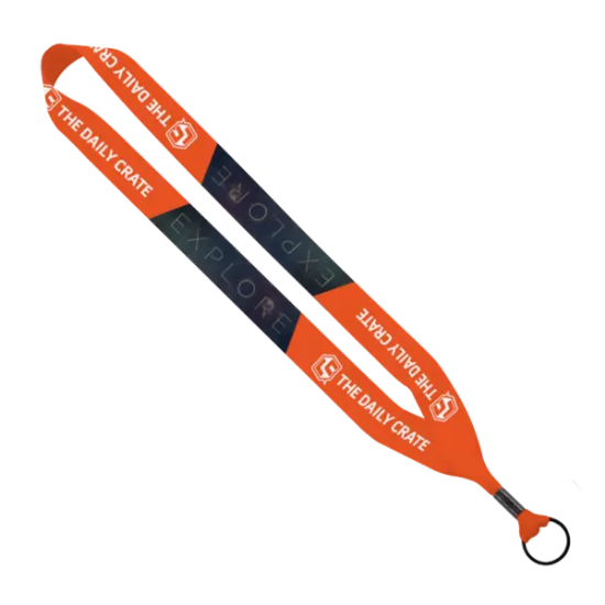 1" Polyester Waffle Weave Dye Sublimated Lanyard