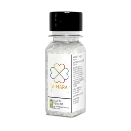 2 oz. Lemon Verbena Bath Salts in Tall Square Jar