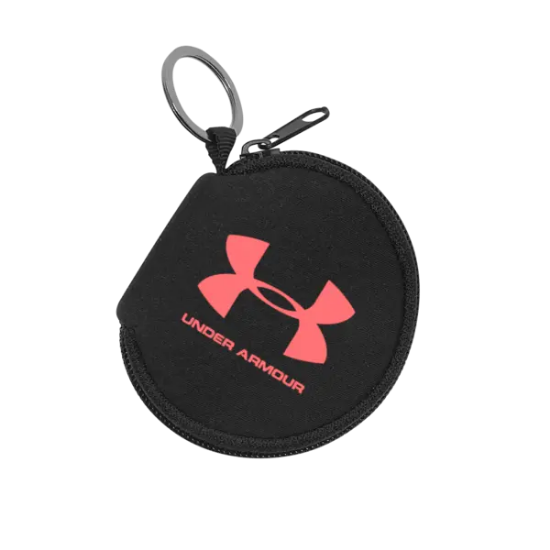 Neoprene Zipper Pouch Keychain with Silver Split-Ring