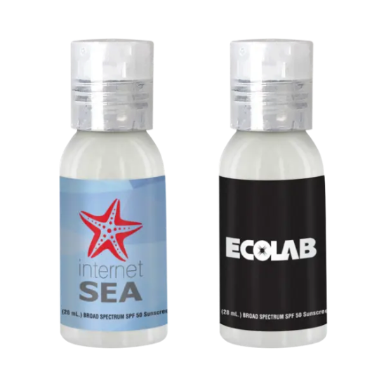 1 oz SPF 50 Sunscreen in Clear Round Bottle