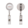 Retractable Badge Reel with Belt Clip White
