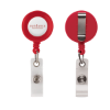 Retractable Badge Reel with Belt Clip Red