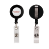 Retractable Badge Reel with Belt Clip Black