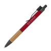 Manoa Ballpoint Pen w/ Bamboo Grip - Red