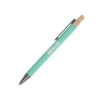 Arundi Recycled Aluminum Pen With Bamboo Plunger - Aqua