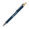 Arundi Recycled Aluminum Pen With Bamboo Plunger - Blue