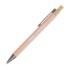 Arundi Recycled Aluminum Pen With Bamboo Plunger - Peach