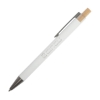 Arundi Recycled Aluminum Pen With Bamboo Plunger - White