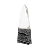 Deneb Crystal Obelisk with Marble Base