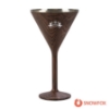 Snowfox 8 oz. Double Wall Steel Stemmed Martini Glass - Brown