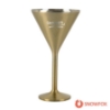 Snowfox 8 oz. Double Wall Steel Stemmed Martini Glass - Gold