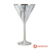 Snowfox 8 oz. Double Wall Steel Stemmed Martini Glass - White