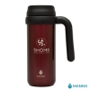 Manna 16 oz. Mocha Stainless Steel Mug - Burgundy
