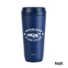 TOPL 16 oz. Double Wall, Recycled Stainless Steel 360 Tumbler - Navy