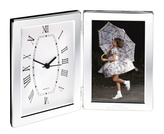 Jadis I Desk Clock & Photo Frame