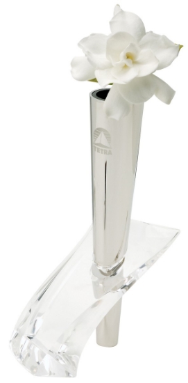 Glacier Vase Chrome & Acrylic Vase