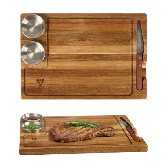 Arthur 4-Piece Acacia Wood Steak Board