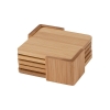 Brandon IV 4-Piece Bamboo Coaster Set