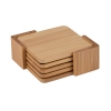 Brandon IV 4-Piece Bamboo Coaster Set