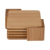 Brandon IV 4-Piece Bamboo Coaster Set