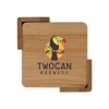 Brandon IV 4-Piece Bamboo Coaster Set