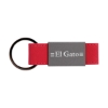 Boyd Aluminum & Leatherette Keyring - Red