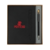 Manhattan II Gift Set w/ Magnetic Journal & Recycled Pen - Black