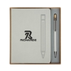 Manhattan II Gift Set w/ Magnetic Journal & Recycled Pen - Grey