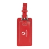 Fragolino Leather Luggage Spotter Tag - Red