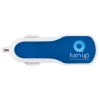 Solas Twin Port USB Car Charger - Blue