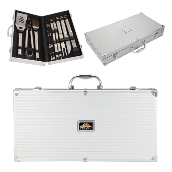 Central Park 18-Piece Steel BBQ Set - Steel