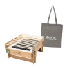 Raleigh CasusGrill Biodegradable BBQ Grill w/Recycled Cotton Tote Bag - Grey