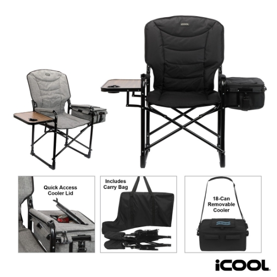 iCOOL Twin Peaks Deluxe Camping Chair With 18-Can Cooler