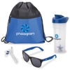 Athletic 4-Piece Fitness Gift Set - Blue