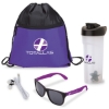 Athletic 4-Piece Fitness Gift Set - Purple