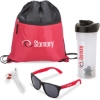 Athletic 4-Piece Fitness Gift Set - Red