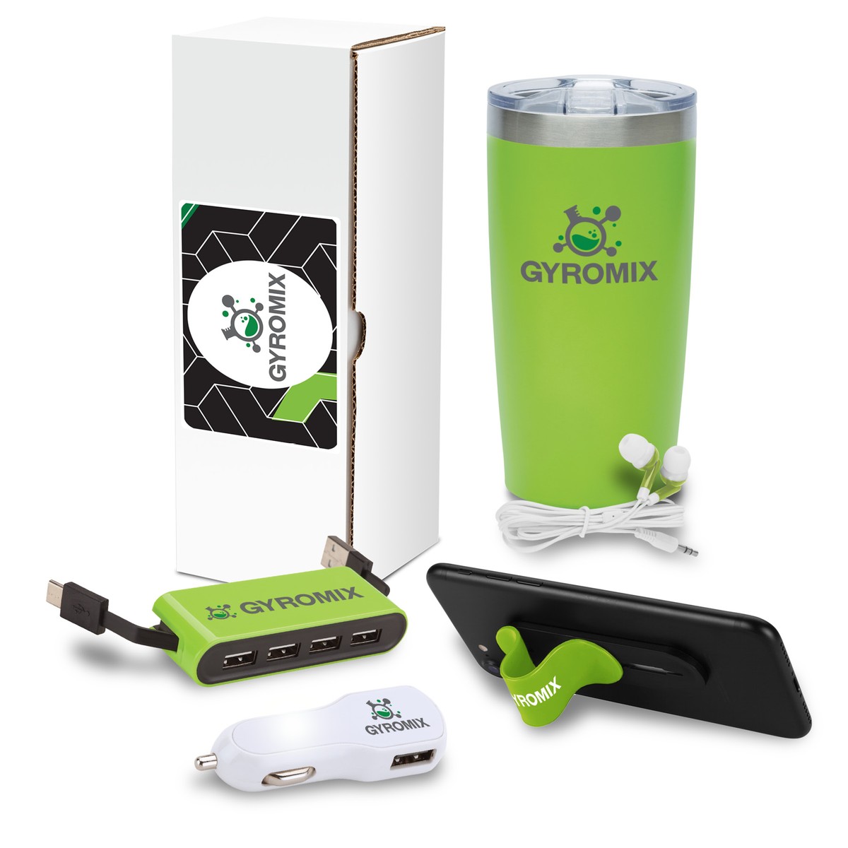 Custom Analog 5-Piece Technology Gift Set printed with your logo.