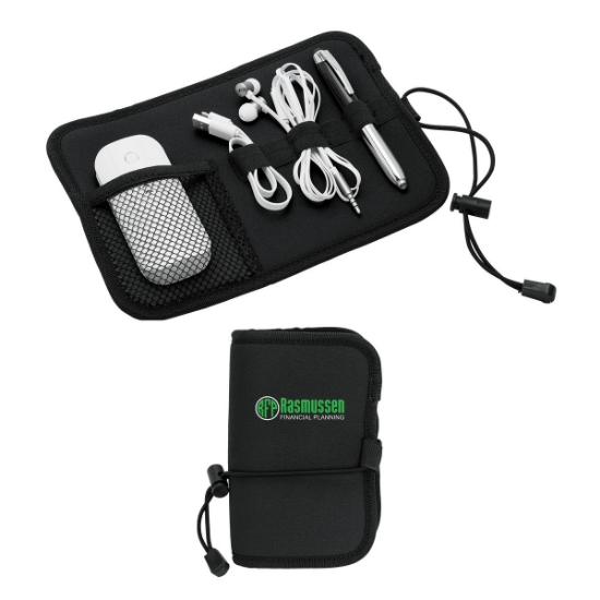 Somalia Neoprene Roll-Up Tech Organizer