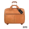 Solo New York Walker Leather Rolling Case - Tan