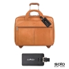 Solo New York Walker Leather Rolling Case