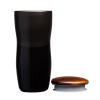 Tarrazu 12 oz. Double Wall Ceramic Tumbler w/ Wood Lid