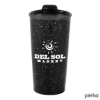 Perka Salento 14 oz. Double Wall Ceramic Tumbler - Black