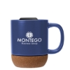 Kenya 14 oz. Ceramic Mug With Cork Base - Blue