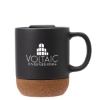 Kenya 14 oz. Ceramic Mug With Cork Base - Grey