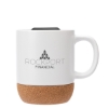 Kenya 14 oz. Ceramic Mug With Cork Base - White