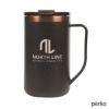 Perka Guji 15 oz. Recycled Steel and Coffee Grounds Mug - Brown