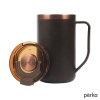 Perka Guji 15 oz. Recycled Steel and Coffee Grounds Mug